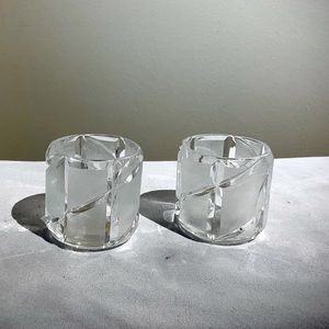PartyLite Counterpoint Pair Crystal Candle holders